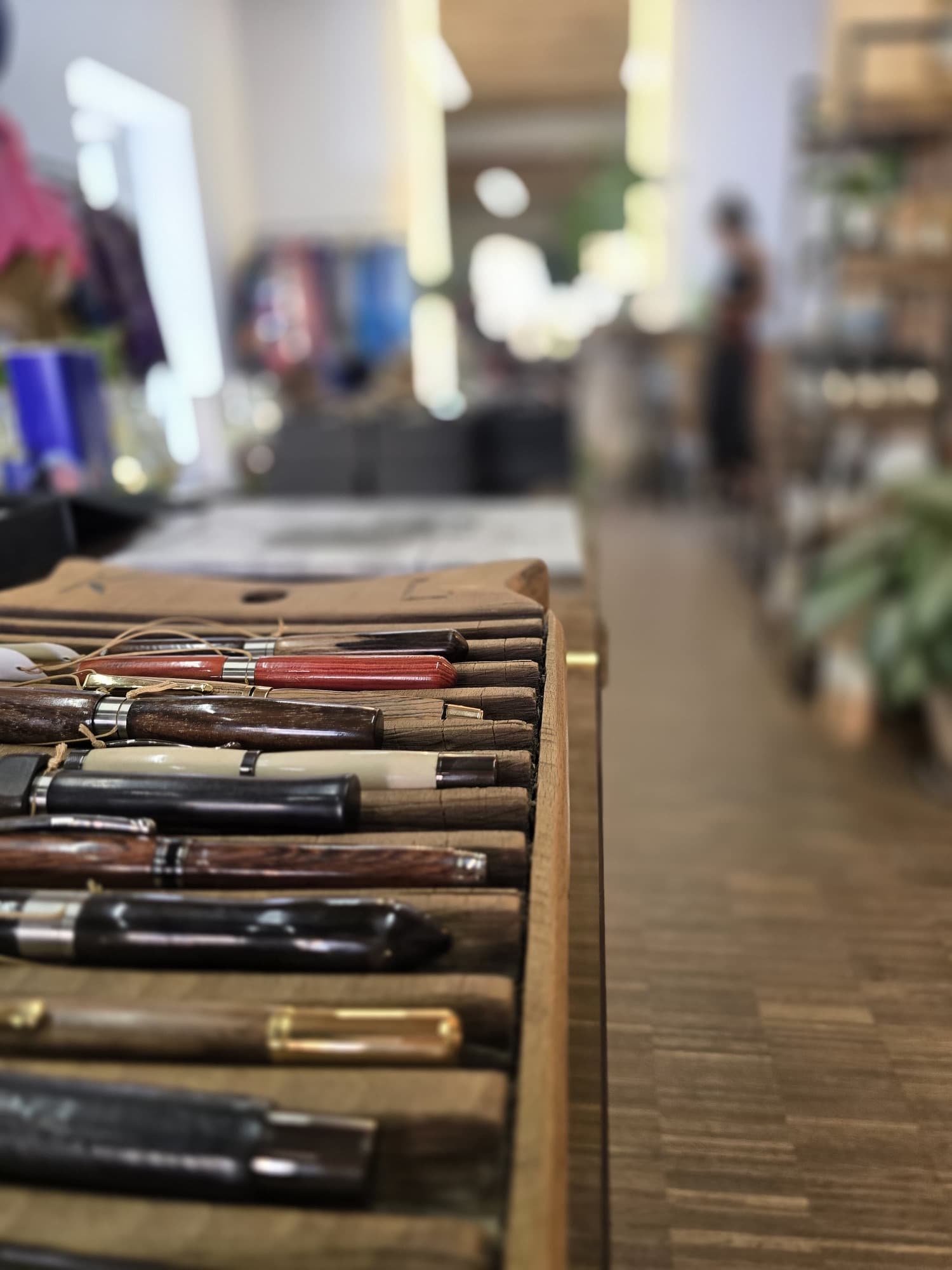 LIGNORAE writing instruments displayed inside TEXTURA Concept Store